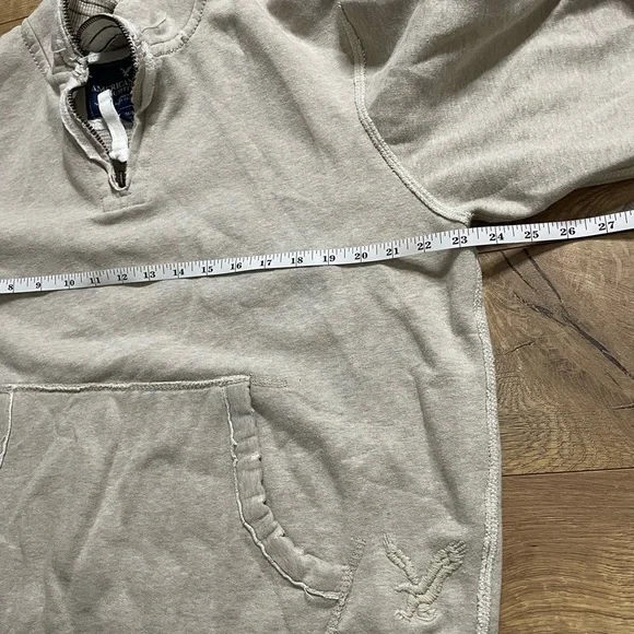 American Eagle Outfitters Men's Light Tan 1/4 Zip-Up Sweater size Medium - Picture 11 of 13